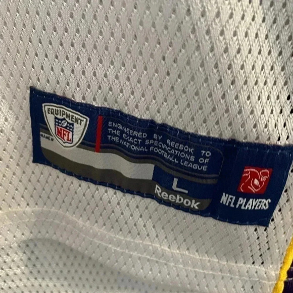 Reebok Brett Favre #4 Vikings Jersey NFL Authentic On Field Sz: Youth L (14-16) - Picture 5 of 7